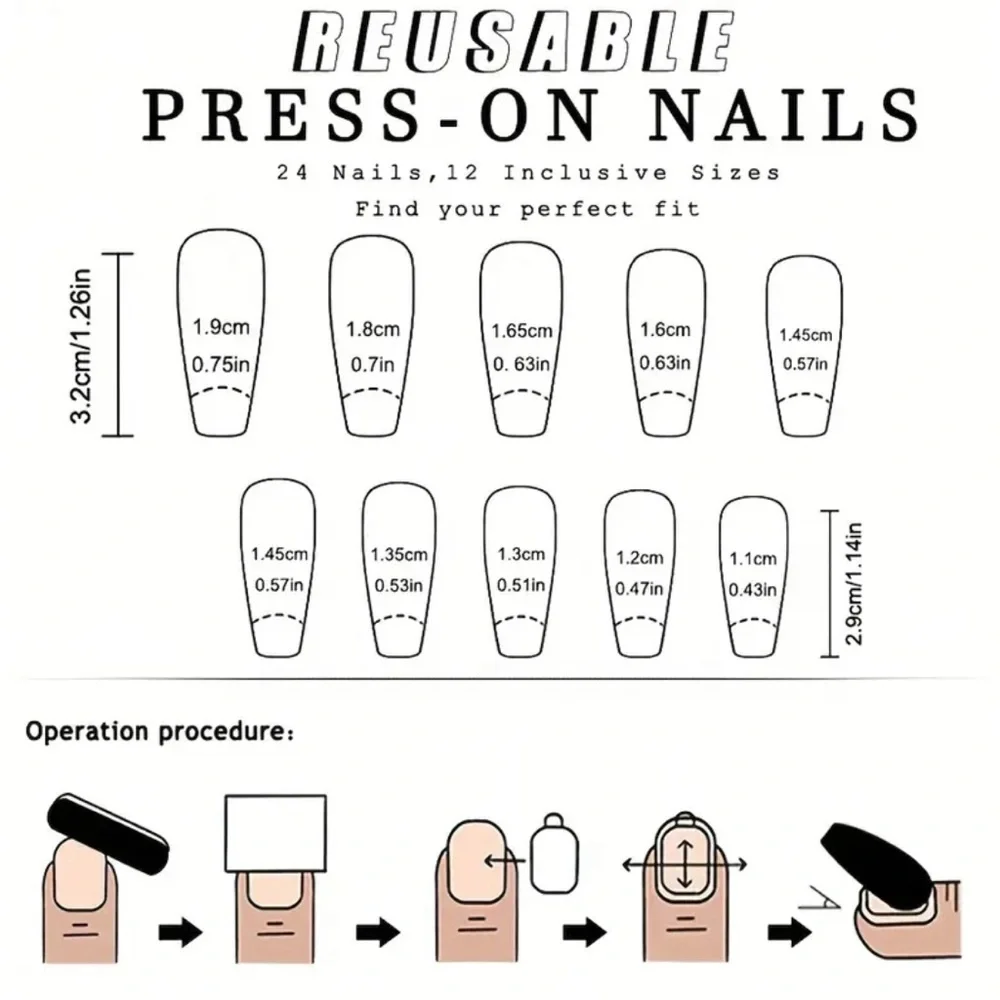 Elegant Nail Art Set 3D Silver & Purple Accents Press On reusable handmade 10 pc - Picture 7 of 7